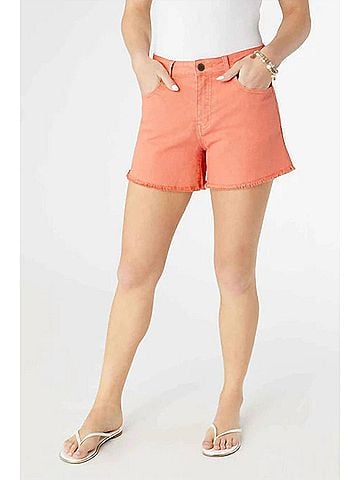 Coco + Carmen Trudy Shorts With Fringe in Melon (view 2)