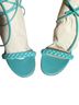 Gianvito Rossi 100% Leather Teal Heels Size EU 37 1/2 - photo 2