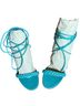 Gianvito Rossi 100% Leather Teal Heels Size EU 37 1/2 - photo 1