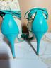 Gianvito Rossi 100% Leather Teal Heels Size EU 37 1/2 - photo 4