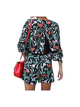 Kate Spade New York Jardin Crepe Tropical Print Romper (view 2)