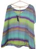 Bold Elements Print Multi Color Short Sleeve Blouse Size XL - photo 2
