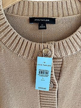 Ann Taylor Curved hem Longline cardigan Wool Cardigan (view 2)