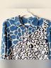 Equipment 100% Silk Leopard Print Teal Black White Yellow Long Sleeve Silk Top Size S - photo 4
