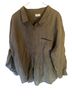 Poetry 100% Linen Gray Button-Down Shirt Size 14 - photo 2
