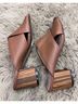 Alex + Alex 100% Leather Brown Heels Size EU 36 - photo 8