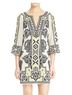 Alice + Olivia 100% Polyester 98% Polyester 2% Elastane Print Black White Casual Dress Size XS - photo 4