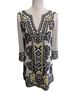Alice + Olivia 100% Polyester 98% Polyester 2% Elastane Print Black White Casual Dress Size XS - photo 1