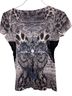 Daytrip Graphic Multi Color Short Sleeve Blouse Size L - photo 2