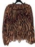 Ganni 100% Polyester Animal Print Black Brown Long Sleeve Blouse Size 10 - photo 2