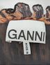 Ganni 100% Polyester Animal Print Black Brown Long Sleeve Blouse Size 10 - photo 3