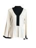 ETRO Ivory Black Long Sleeve Blouse Size 12 - photo 3
