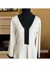 ETRO Ivory Black Long Sleeve Blouse Size 12 - photo 15