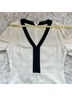 ETRO Ivory Black Long Sleeve Blouse Size 12 - photo 9