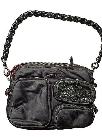 MZ Wallace Black With Metallic Trim Bowery Leather Crossbody Bag (view 1)