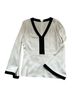 ETRO Ivory Black Long Sleeve Blouse Size 12 - photo 1