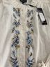 Tolani Floral Blue Ivory Long Sleeve T-Shirt Size L - photo 3