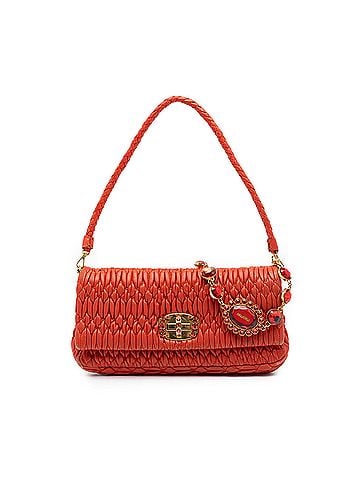 Miu Miu Matelasse Nappa Crystal Chain Satchel (view 1)