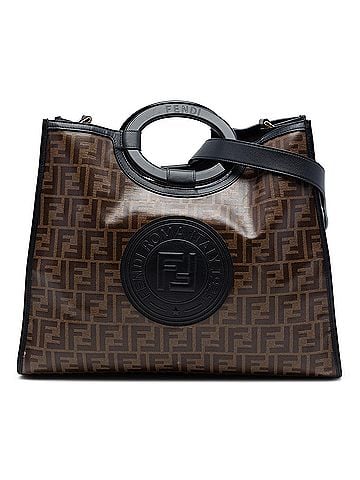 Fendi Medium Glazed Fabric FF 1974 Runaway Shopper Satchel (view 1)