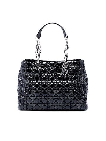Dior Large Patent Cannage Lady Dior Soft Shopping Tote (view 1)