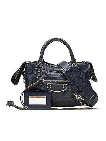 Balenciaga Mini Goatskin Motocross Classic Metallic Edge City Satchel (view 2)