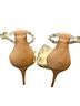 Jessica Simpson Tan Gold Black Heels Size 7 1/2 - photo 2