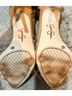 Jessica Simpson Tan Gold Black Heels Size 7 1/2 - photo 3