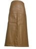 Paper Crane Brown Leather Skirt Size S - photo 1
