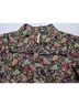 Free People Floral Black Multi Color Long Sleeve Blouse Size M - photo 8