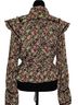 Free People Floral Black Multi Color Long Sleeve Blouse Size M - photo 2