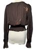 Grade & Gather 100% Polyester Floral Brown Long Sleeve Blouse Size M - photo 2