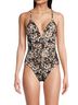 Kobi Halperin Leopard Print Brown Black White One Piece Swimsuit Size XL - photo 2