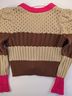 Calligraphie Stripes Brown Pink Ivory Cardigan Size XS - photo 7
