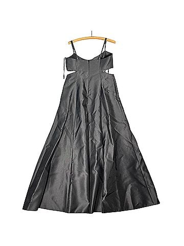 Alfred Sung Cutout Satin Formal Gown Maxi Dress Cocktail Dress (view 2)