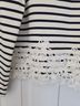 Veronica Beard 100% Cotton 100% Polyester Stripes White Black Long Sleeve Blouse Size XL - photo 5
