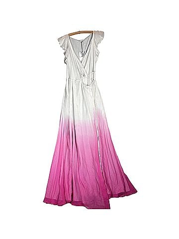 Diane von Furstenberg Delancey Gradient Falls Ombré Pink Dahlia Cocktail Dress (view 1)