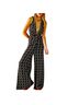 Free People Print Black Green Jumpsuit Size L - photo 1