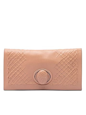 Bottega Veneta Nappa Embossed Intrecciato Turn Lock Clutch (view 1)