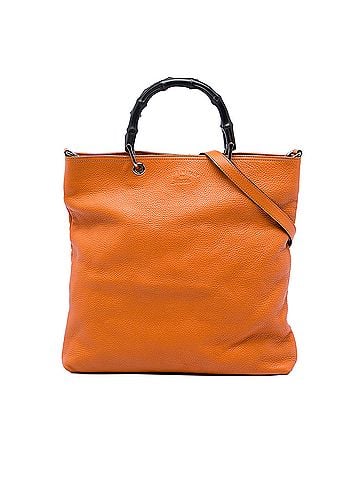 Gucci Tall Leather Bamboo Shopper Tote (view 1)