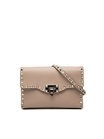 Valentino Small Pebbled Calfskin Rockstud Flap Crossbody (view 1)