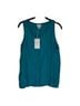 Clio 100% Silk Solid Teal Tank Top Size S - photo 1