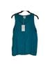 Clio 100% Silk Solid Teal Tank Top Size S - photo 4