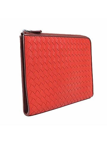 Bottega Veneta Bottega Veneta clutch bag, Intrecciato leather, red, men's, e62042a (view 2)