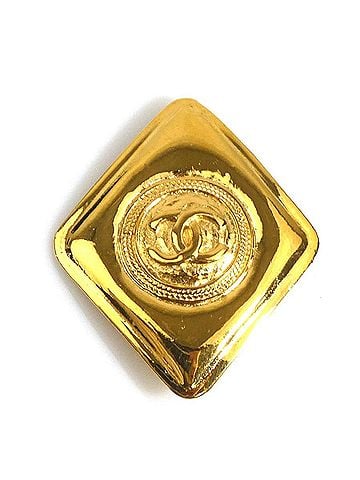 Chanel Chanel brooch, metal, gold, women's, r11324i (view 1)