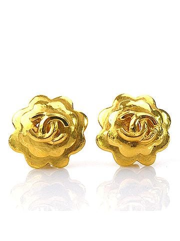 Chanel Chanel earrings, metal, gold, women's, r11310i (view 1)