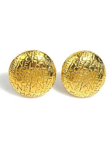 Chanel Chanel earrings, metal, gold, women's, r11309i (view 1)