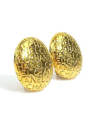 Chanel Chanel earrings, metal, gold, women's, r11309i (view 2)