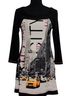 Bali Graphic Black Yellow Casual Dress Size M - photo 1
