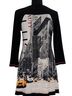 Bali Graphic Black Yellow Casual Dress Size M - photo 2
