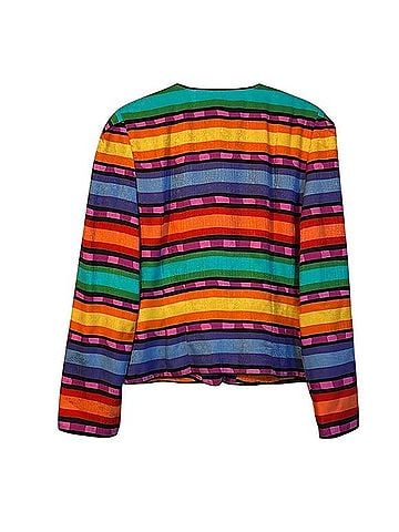 Maggy London Kenneth Nolan Rainbow Silk Blazer Jacket Blazer (view 2)